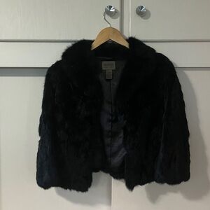 Saks Fifth Avenue Black Teddy Jacket